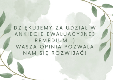 Ankieta ewaluacyjna - Remedium